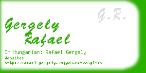 gergely rafael business card